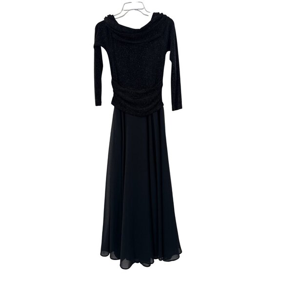 Scott McClintock Dresses & Skirts - Scott‎ McClintock Black Gown Size 8 Sparkle Details & Long Chiffon Skirt